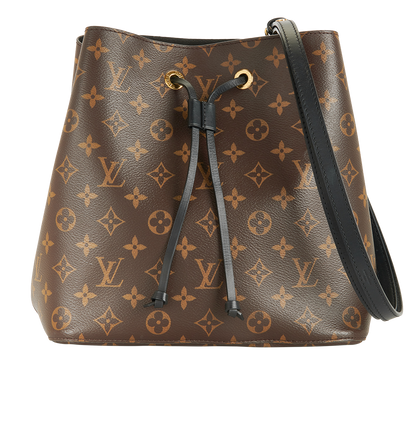 NeoNoe MM Bucket Bag, &pound;1,200, Handbags, Black/Brown, Coated Canvas/Leather, Front view